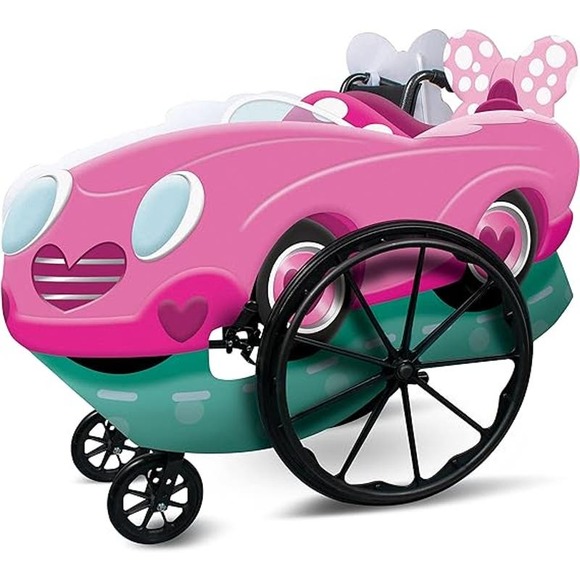 NIB-Pink Minnie Adaptive Wheelchair Cover Costume SUPER CUTE & SUPER FUN! - Picture 5 of 8